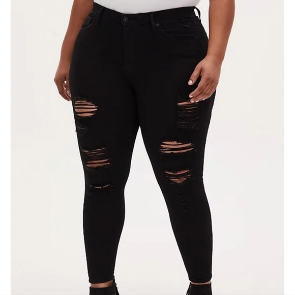 SKY HIGH SKINNY PREMIUM STRETCH HIGH-RISE JEAN size 12 T - Picture 2 of 13